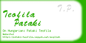 teofila pataki business card